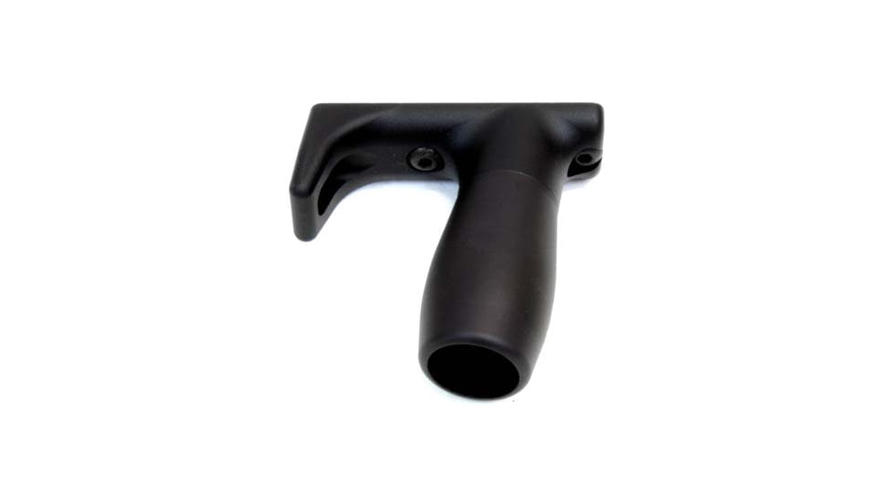 A3 Industries Modular Vertical Foregrips, 100 Degree, M-LOK, w/ Handstop, 2.00In Smooth Aluminum Grip, Polymer Base, Black, VFG-114