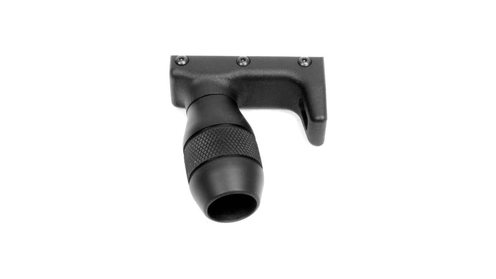 A3 Industries Modular Vertical Foregrips, 100 Degree, Picatinny, w/ Handstop, 2.50In Aluminum Grenade Grip, Polymer Base, Black, VFG-133