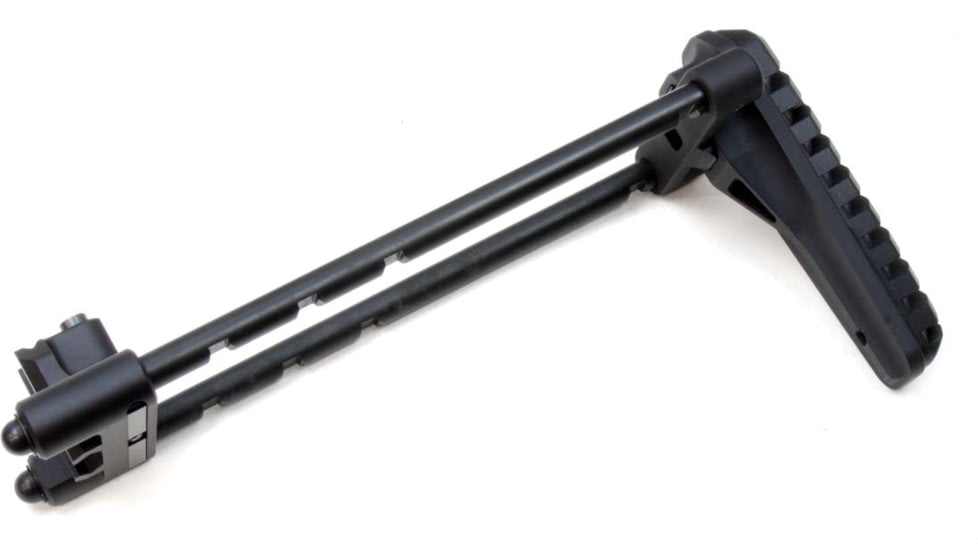 A3 Industries Universal Picatinny Mount - Modular Telescoping Stock w/Rubber Buttpad, Black, 7.00in, MTS-PIC-7.00-BP2