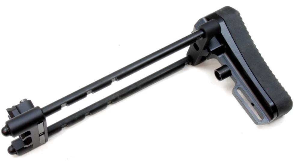 A3 Industries Universal Picatinny Mount - Modular Telescoping Stock w/Rubber Buttpad, Black, 7.00in, MTS-PIC-7.00-BP2