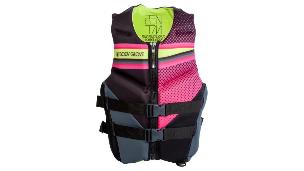 Body Glove Phantom Womens USCGA + TCA PFD - Pink/Yellow F0259E22, S, PINK/YELLOW, 23224W-PNKYEL-S