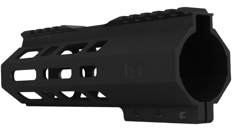 ABC RIFLE COMPANY Custom Hybrid Top Cut D-Front AR-10/DPMS LR-308 M-LOK Handguard, 7in, Black, HG10-CM-TCML7D-BLK