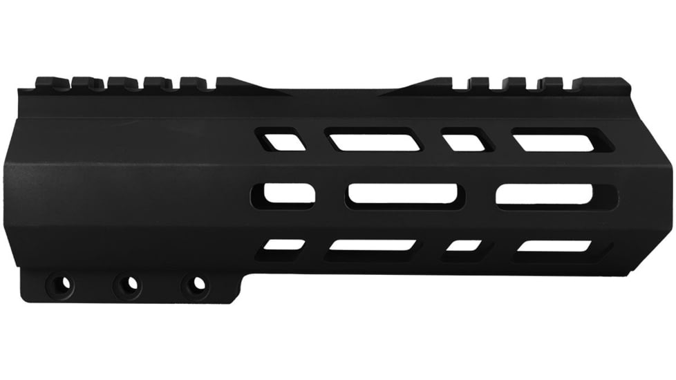 ABC RIFLE COMPANY Custom Hybrid Top Cut D-Front AR-10/DPMS LR-308 M-LOK Handguard, 7in, Black, HG10-CM-TCML7D-BLK