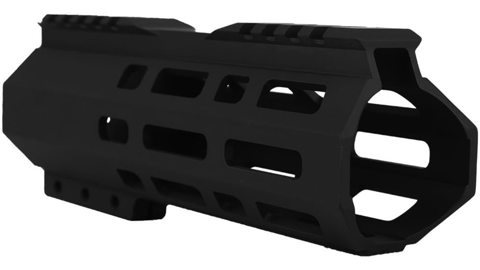 ABC RIFLE COMPANY Custom Hybrid Top Cut D-Front AR-10/DPMS LR-308 M-LOK Handguard, 7in, Black, HG10-CM-TCML7D-BLK