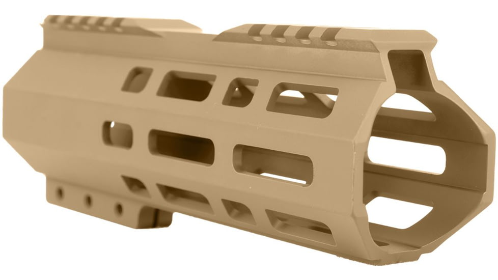 ABC RIFLE COMPANY Custom Hybrid Top Cut D-Front AR-10/DPMS LR-308 M-LOK Handguard, 7in, Flat Dark Earth, HG10-CM-TCML7D-FDE