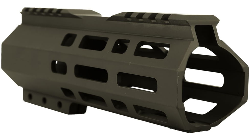 ABC RIFLE COMPANY Custom Hybrid Top Cut D-Front AR-10/DPMS LR-308 M-LOK Handguard, 7in, Olive Drab Green, HG10-CM-TCML7D-ODG