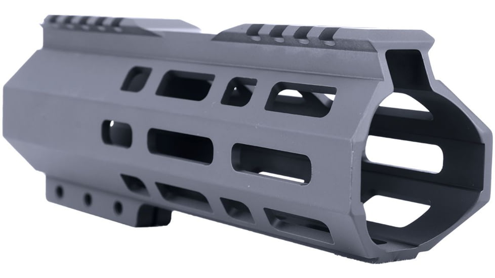 ABC RIFLE COMPANY Custom Hybrid Top Cut D-Front AR-10/DPMS LR-308 M-LOK Handguard, 7in, Sniper Grey, HG10-CM-TCML7D-SG