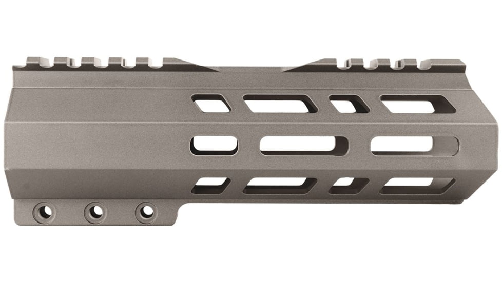 ABC RIFLE COMPANY Custom Hybrid Top Cut D-Front AR-10/DPMS LR-308 M-LOK Handguard, 7in, Tungsten, HG10-CM-TCML7D-TNG