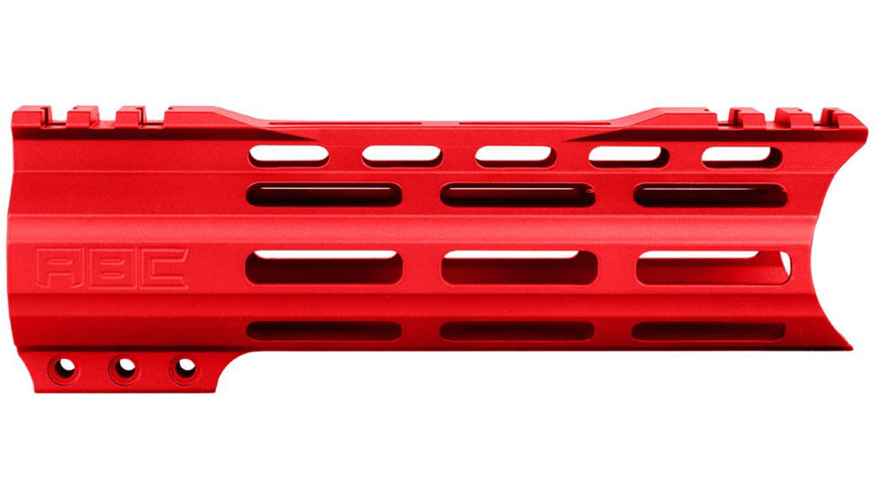 ABC RIFLE COMPANY Custom Hybrid Top Cut Super Slim AR-15 M-LOK Handguard, 7in, Red, HG15-CM-MLTC7-RD