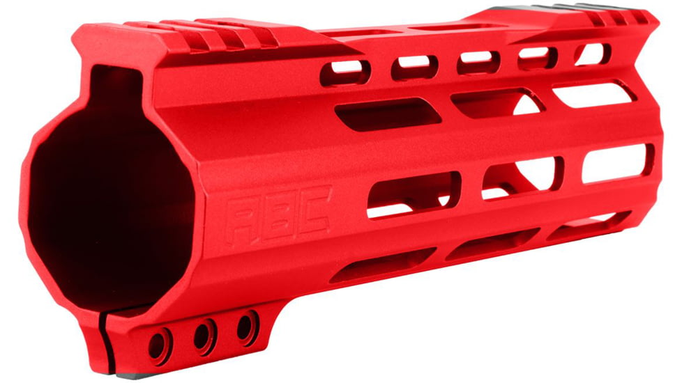 ABC RIFLE COMPANY Custom Hybrid Top Cut Super Slim AR-15 M-LOK Handguard, 7in, Red, HG15-CM-MLTC7-RD