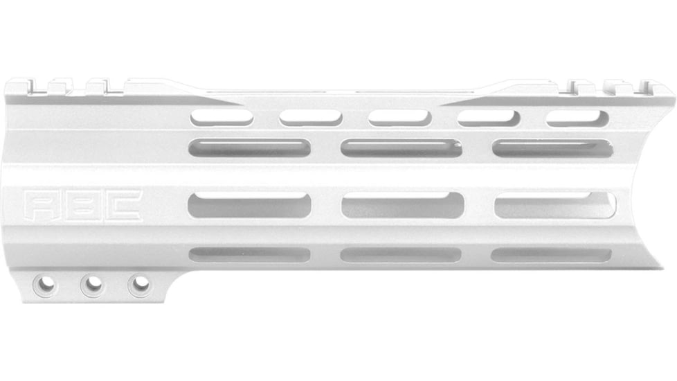 ABC RIFLE COMPANY Custom Hybrid Top Cut Super Slim AR-15 M-LOK Handguard, 7in, White, HG15-CM-MLTC7-STW