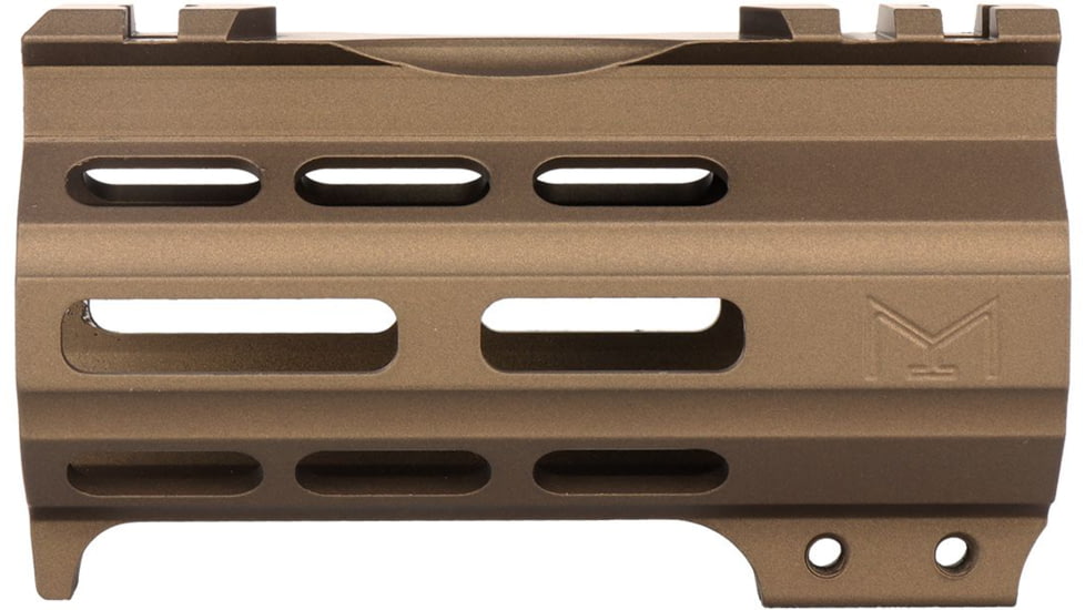 ABC RIFLE COMPANY Super Slim Free Float AR-15 M-LOK Handguard w/Handstop, 4in, Bronze, HG15-CM-ML4HSTP-BB