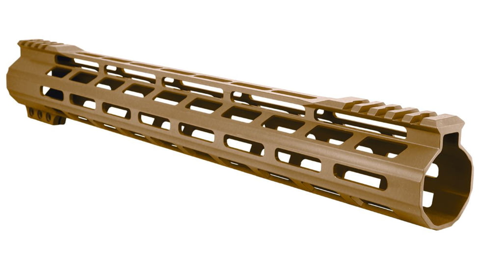 ABC RIFLE COMPANY Super Slim Free Float Hybrid Top Cut AR-15 M-LOK Handguard, 15in, Cerakote Bronze, HG15-TC-ML15-BB