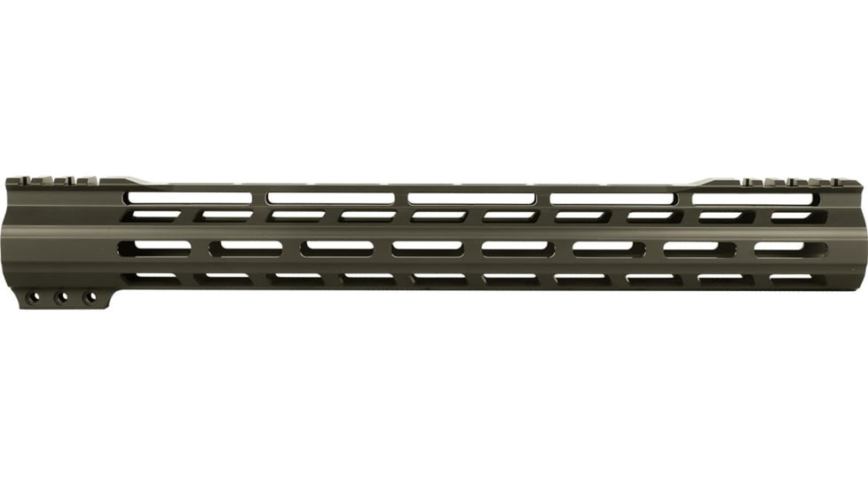 ABC RIFLE COMPANY Super Slim Free Float Hybrid Top Cut AR-15 M-LOK Handguard, 15in, Cerakote Olive Drab Green, HG15-TC-ML15-ODG