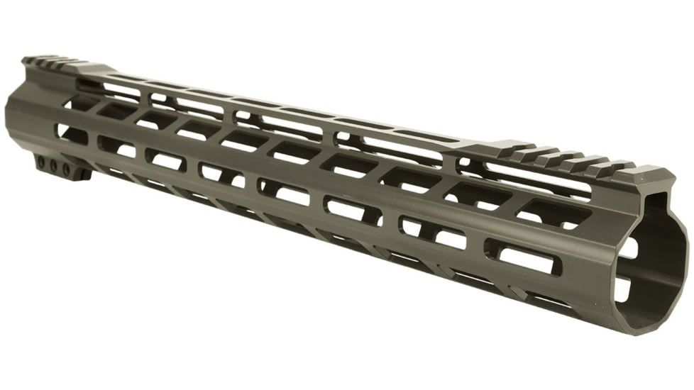 ABC RIFLE COMPANY Super Slim Free Float Hybrid Top Cut AR-15 M-LOK Handguard, 15in, Cerakote Olive Drab Green, HG15-TC-ML15-ODG