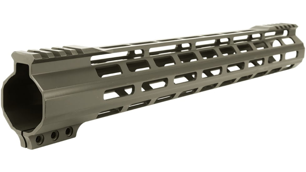 ABC RIFLE COMPANY Super Slim Free Float Hybrid Top Cut AR-15 M-LOK Handguard, 15in, Cerakote Olive Drab Green, HG15-TC-ML15-ODG