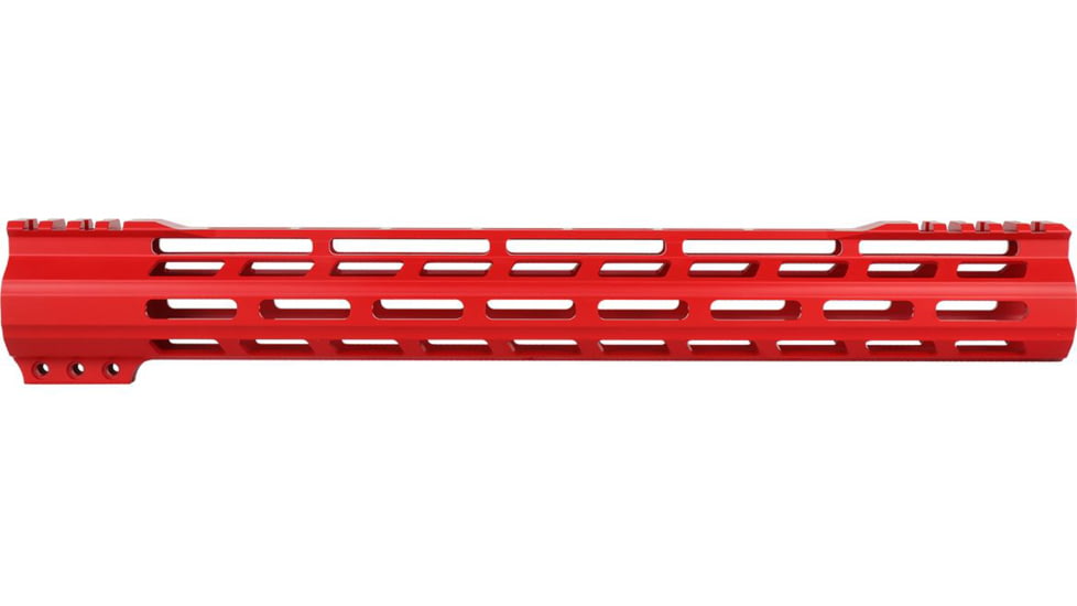 ABC RIFLE COMPANY Super Slim Free Float Hybrid Top Cut AR-15 M-LOK Handguard, 15in, Cerakote Red, HG15-TC-ML15-RD