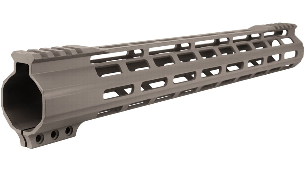 ABC RIFLE COMPANY Super Slim Free Float Hybrid Top Cut AR-15 M-LOK Handguard, 15in, Cerakote Tungsten, HG15-TC-ML15-TNG