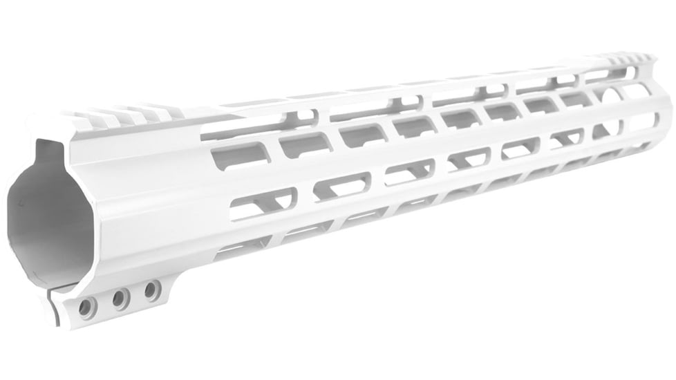 ABC RIFLE COMPANY Super Slim Free Float Hybrid Top Cut AR-15 M-LOK Handguard, 15in, Cerakote White, HG15-TC-ML15-STW