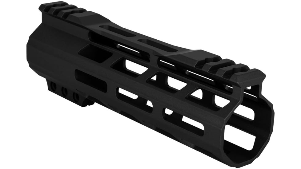 ABC RIFLE COMPANY Super Slim Free Float Hybrid Top Cut AR-15 M-LOK Handguard, 7in, Cerakote Black, HG15-TC-ML7-BLK