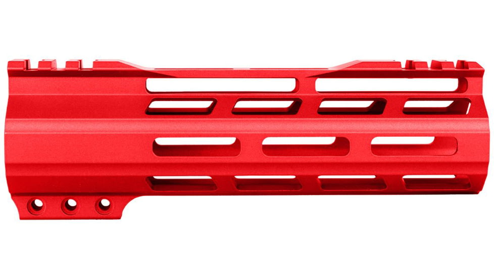 ABC RIFLE COMPANY Super Slim Free Float Hybrid Top Cut AR-15 M-LOK Handguard, 7in, Cerakote Red, HG15-TC-ML7-RD