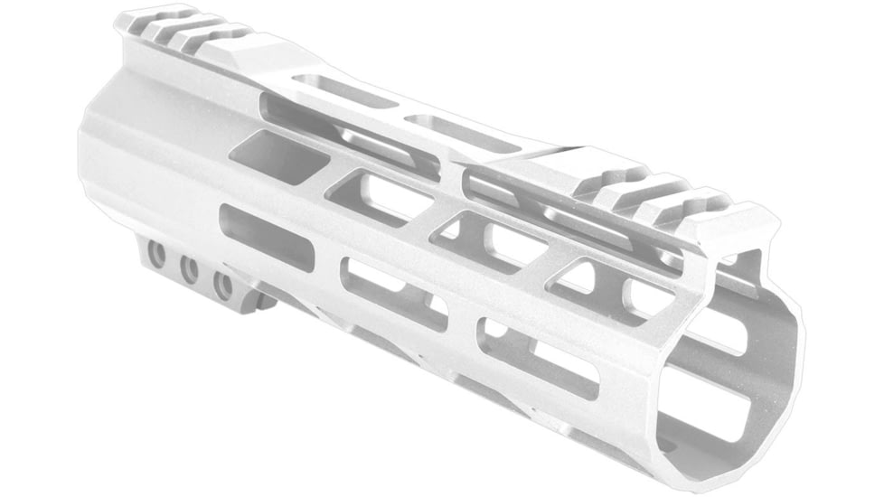 ABC RIFLE COMPANY Super Slim Free Float Hybrid Top Cut AR-15 M-LOK Handguard, 7in, Cerakote White, HG15-TC-ML7-STW