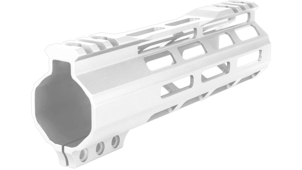 ABC RIFLE COMPANY Super Slim Free Float Hybrid Top Cut AR-15 M-LOK Handguard, 7in, Cerakote White, HG15-TC-ML7-STW