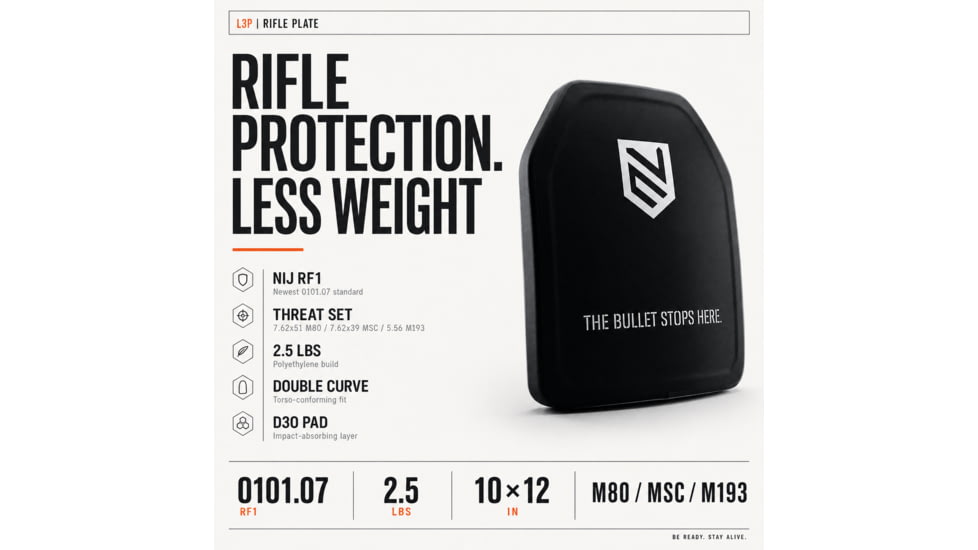 Ace Link Armor Level 3+ RF1 Double Curve Rifle Armor Plate