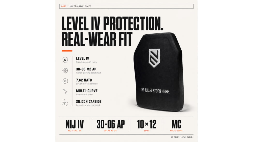 Ace Link Armor Level 4 Ceramic Multi Curve Armor Plate