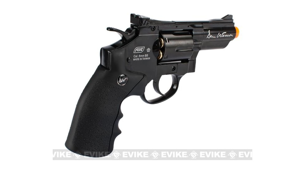 Action Sport Games Dan Wesson CO2 2.5in High Power Airsoft 6mm Magnum Gas Revolver, Evike Exclusive, Black, 50045