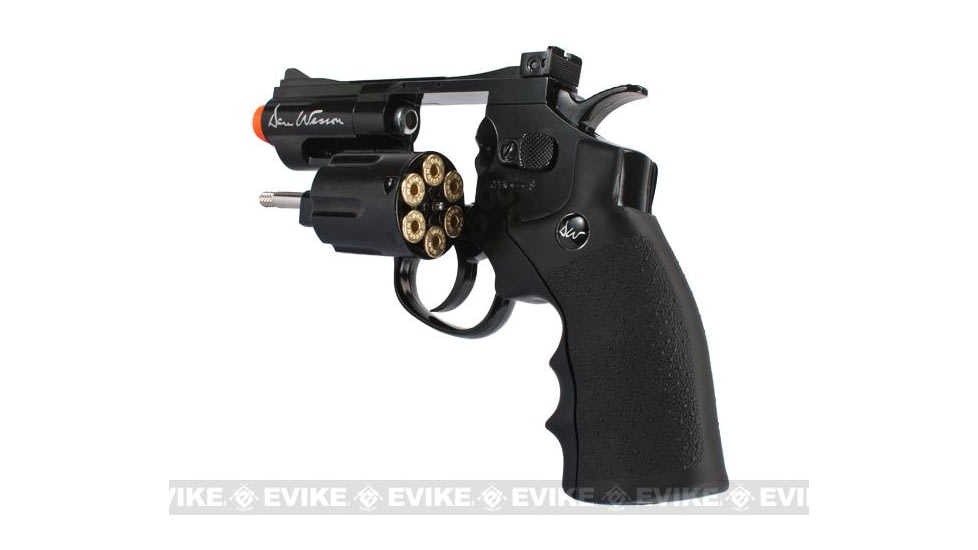 Action Sport Games Dan Wesson CO2 2.5in High Power Airsoft 6mm Magnum Gas Revolver, Evike Exclusive, Black, 50045