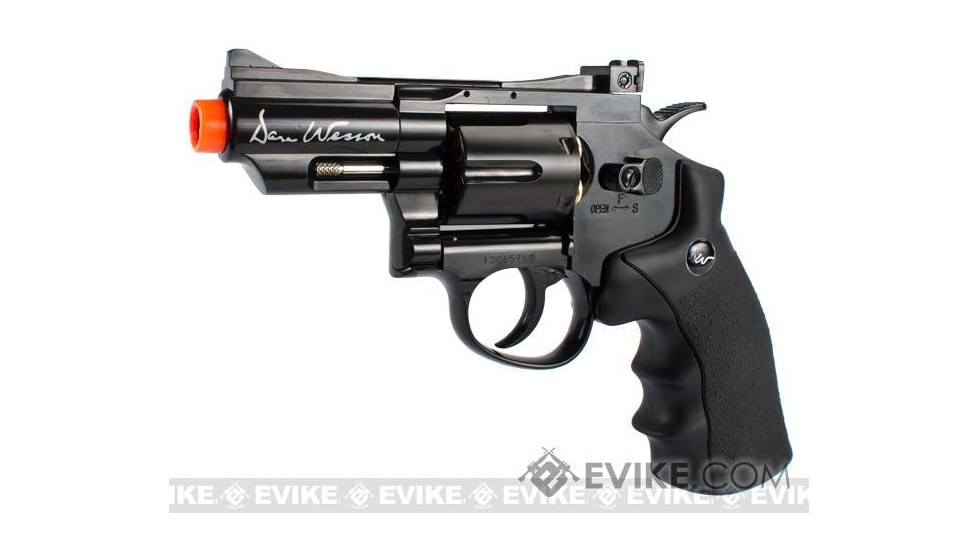 Action Sport Games Dan Wesson CO2 2.5in High Power Airsoft 6mm Magnum Gas Revolver, Evike Exclusive, Black, 50045