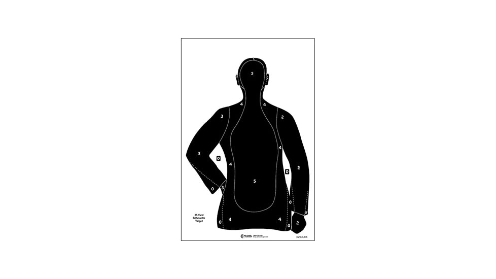 Action Target B-21E Economy 25 Yard Silhouette Target 100 Per Case, Black, 23in x 35in, B-21E BLACK-100