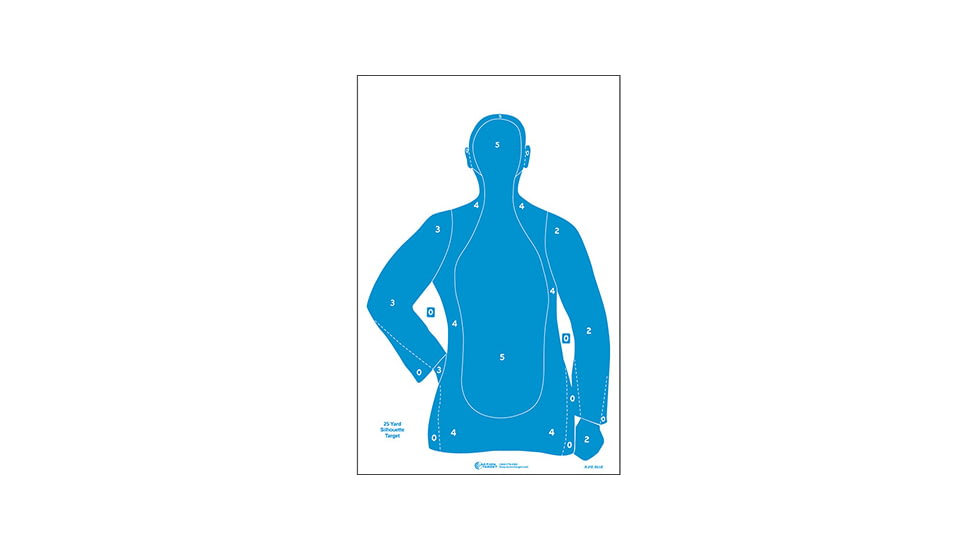 Action Target B-21E Economy 25 Yard Silhouette Target 100 Per Case, Blue, 23in x 35in, B-21E BLUE-100