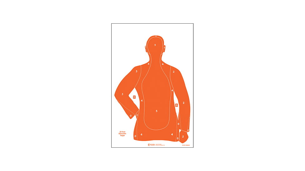 Action Target B-21E Economy 25 Yard Silhouette Target 100 Per Case, Orange, 23in x 35in, B-21E ORANGE-100