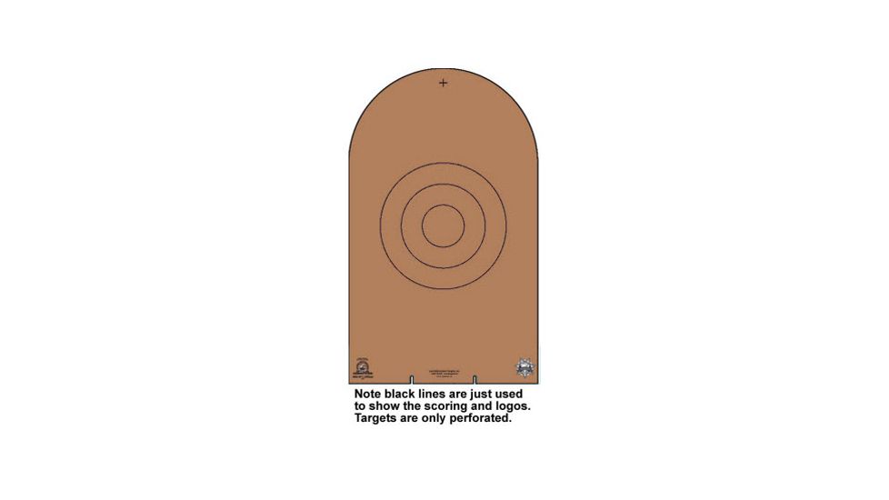 Action Target NRA D-1 Bianchi Cup Tombstone 100 Per Case, Cardboard, 18in x 30in, NRA-D-1CB-100