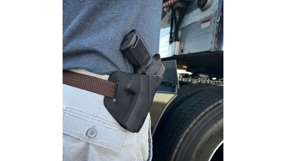 Adaptive Tactical BOA Elastomer OWB Belt Holster, Full Size Pistol, Right Hand, Black, AT30004R