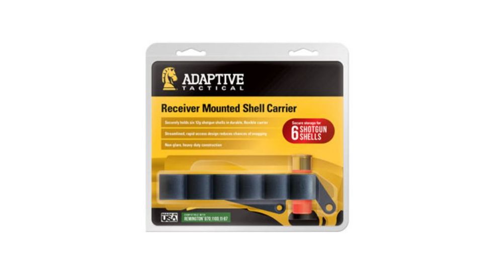 Adaptive Tactical Receiver Mounted Shell Carrier for Remington Shotguns, Black AT-06000-R