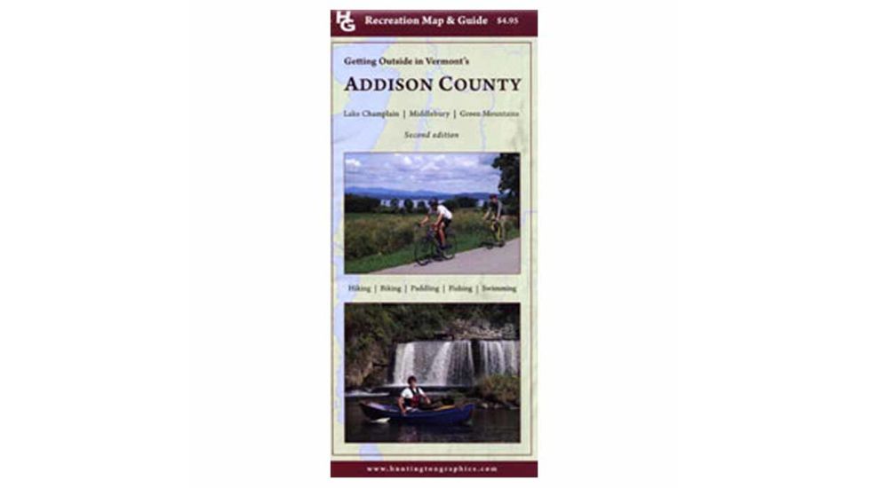 Addison County Rec Map, Jimapco, Publisher - Triad Printing