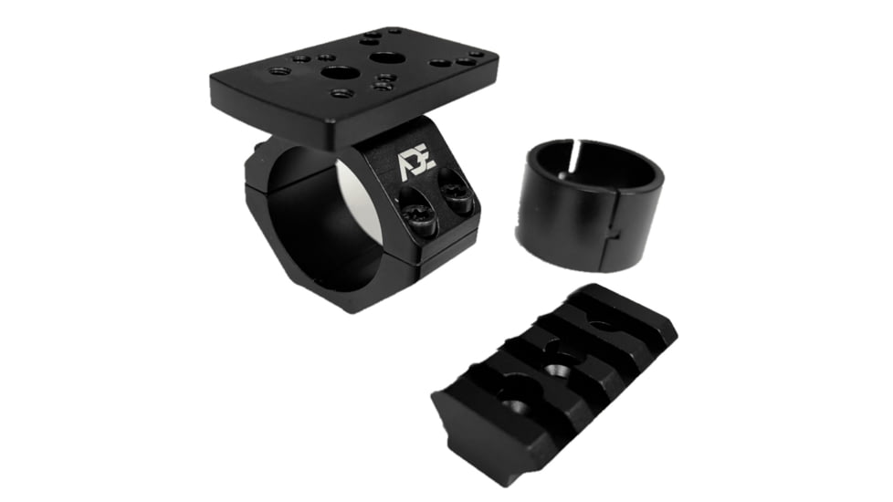 ADE Advanced Optics 30mm/1in Piggyback Universal Fit Red Dot Riflescope Ring, Black, HM9