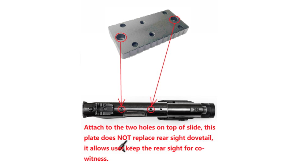 ADE Advanced Optics Adapter/Mounting Plate for Red Dot Sight, Ruger/Insight/Eotech MRDS/Vortex Venom/Razor/Viper Red Dot Sights, Black, Ruger Mark Plate