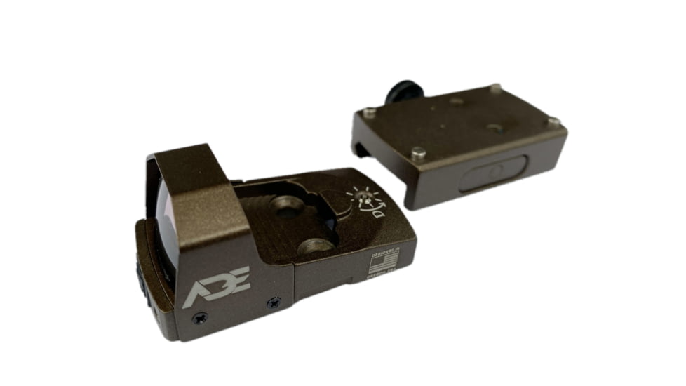 ADE Advanced Optics Huracan Mini Reflex Green Dot Micro Sight, 4 MOA, FDE, RD3-006B1S
