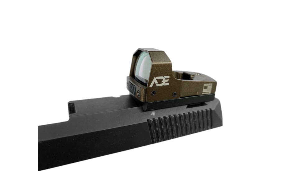 ADE Advanced Optics Huracan Mini Reflex Green Dot Micro Sight, 4 MOA, FDE, RD3-006B1S