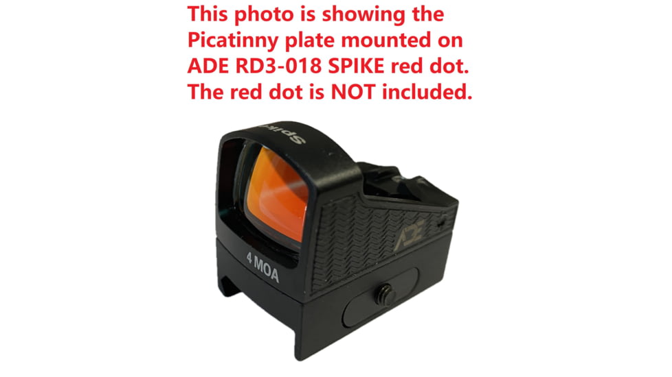 ADE Advanced Optics Picatinny Mounting Plate/Adapter/Mount, Trijicon RMR, ADE Stingray, Holosun, Black, HM3