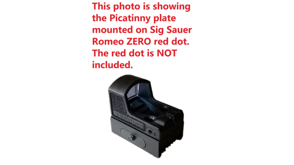 ADE Advanced Optics Picatinny Mounting Plate/Adapter/Mount, Trijicon RMR, ADE Stingray, Holosun, Black, HM3