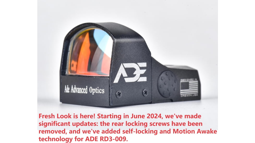 ADE Advanced Optics Motion Awake RD3-009 1x Reflex Red Dot Sight w/Ruger SR9 Optic Mount Plate