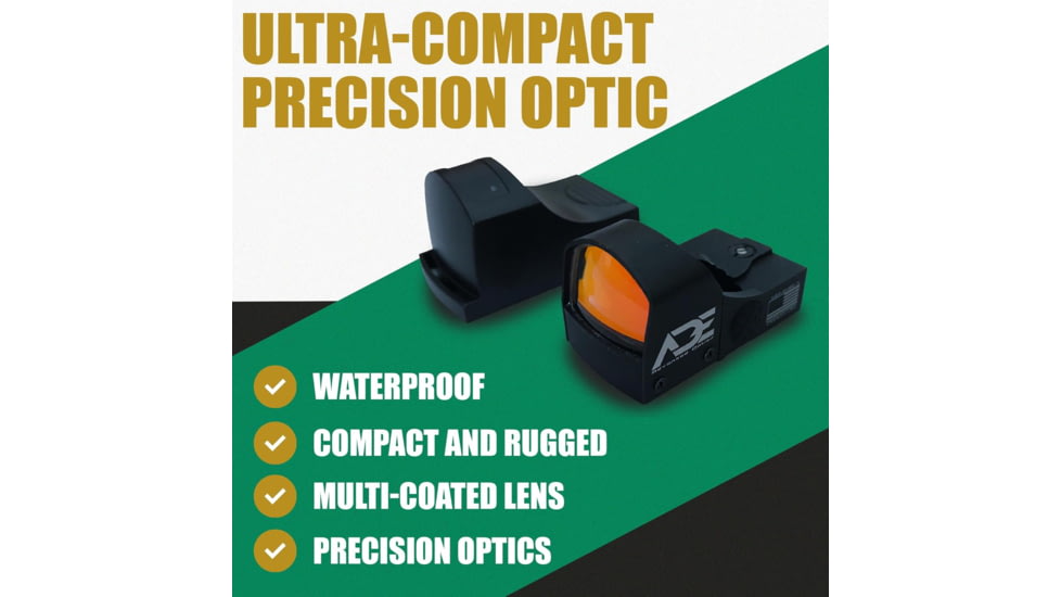 ADE Advanced Optics RD3-009 1x Reflex Red Dot Sight w/Mount Plate for S&amp;W MP M&amp;P/ Standard Picatinny Mount