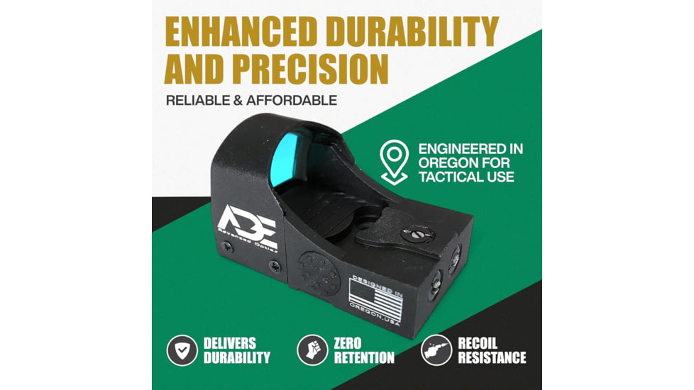 ADE Advanced Optics RD3-009 1x Reflex Red Dot Sight w/Taurus PT111 G2, Millennium G2 Optic Mount Plate