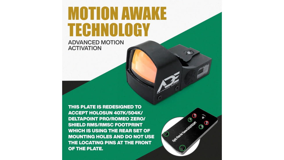 ADE Advanced Optics RD3-009 1x Reflex Red Dot Sight w/Taurus PT111 G2, Millennium G2 Optic Mount Plate