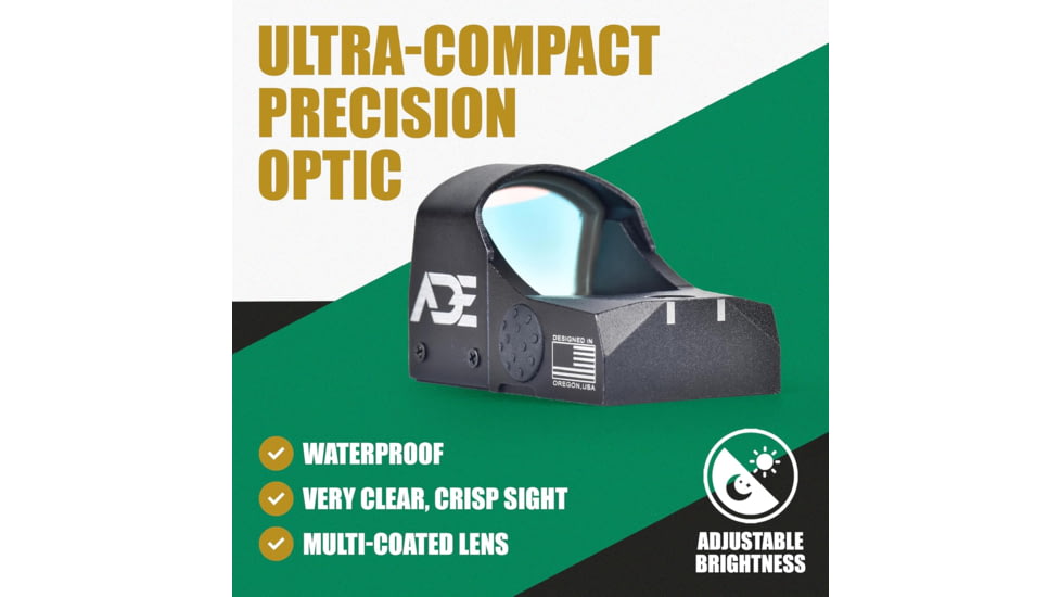 ADE Advanced Optics RD3-009 1x Reflex Red Dot Sight w/Taurus PT111 G2, Millennium G2 Optic Mount Plate